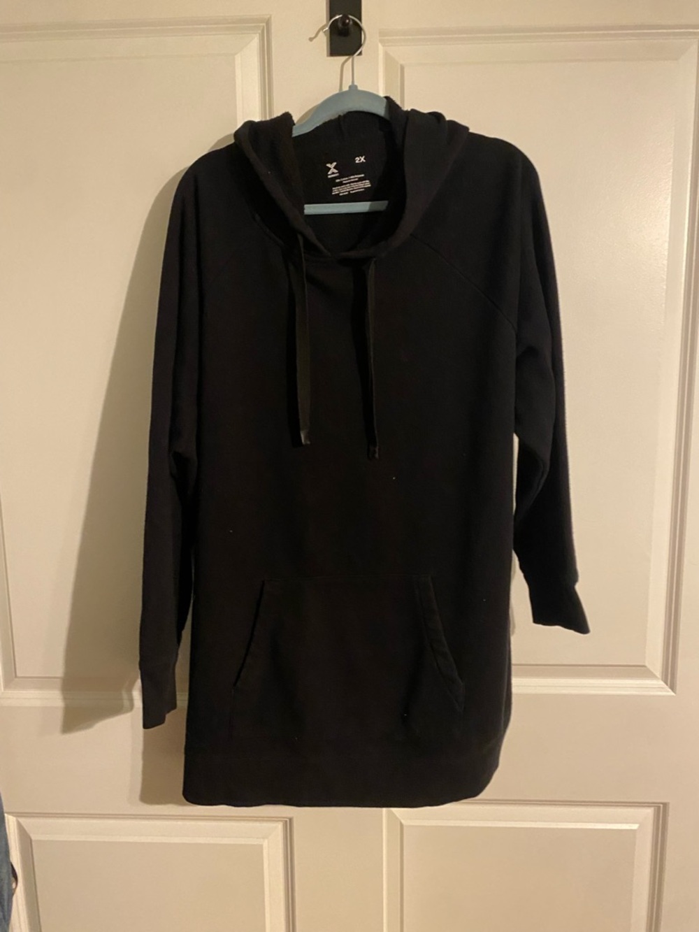 Xersion Black Hooded Pullover Tunic